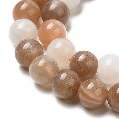 Natural Multi-Moonstone Beads Strands G-J157-8mm-06-1