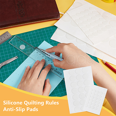 BENECREAT 2 Style Silicone Quilting Rules Anti-Slip Pads FIND-BC0005-41-1