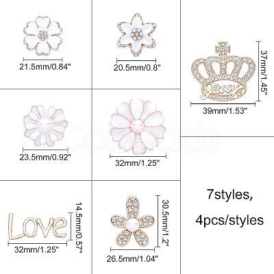 Olycraft Alloy Rhinestone Cabochons PALLOY-OC0002-15LG-1