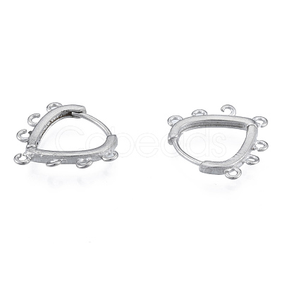 Tarnish Resistant 304 Stainless Steel Hoop Earrings Findings STAS-N092-192-1