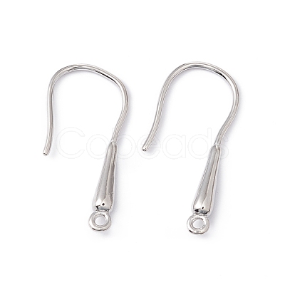 Rack Plating Brass Earring Hooks KK-G433-17P-1