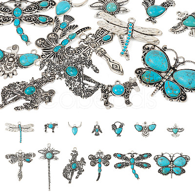 13pcs 13 style Tibetan Style Alloy Pendants FIND-TA0002-36-1