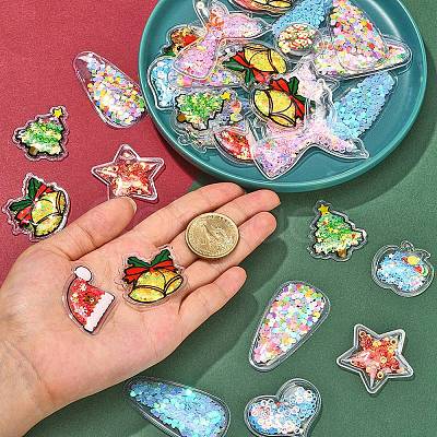 PVC Plastic with Resin Cabochons KY-CJ0001-55-1