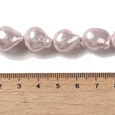 Electroplated Shell Pearl Beads Strands BSHE-G035-01A-08-1