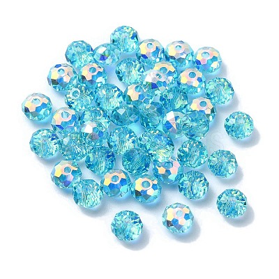 AB Color Plated Glass Beads EGLA-P059-03A-AB06-1