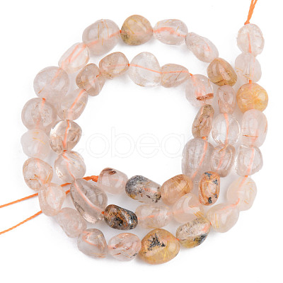 Natural Rutilated Quartz Beads Strands G-S359-164-1