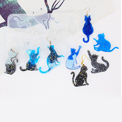 Cat Shape DIY Pendant Silhouette Silicone Molds SIL-F010-01-1