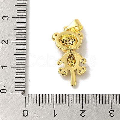 Brass Micro Pave Cubic Zirconia Pendants KK-Z042-16G-03-1