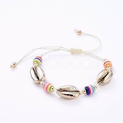 (Jewelry Parties Factory Sale)Nylon Thread Cord Braided Bead Bracelets BJEW-JB05074-05-1