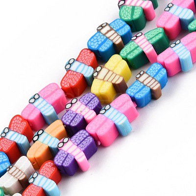 Handmade Polymer Clay Beads Strands CLAY-N010-087A-1