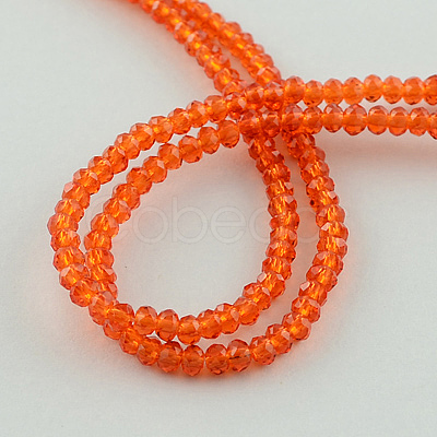 Transparent Glass Beads Strands GLAA-R135-3mm-21-1