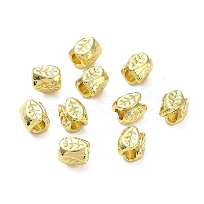 Rack Plating Alloy Beads PALLOY-D024-04G-1