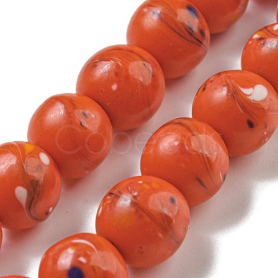 Handmade Lampwork Beads Strands BLOW-D006-07I-1