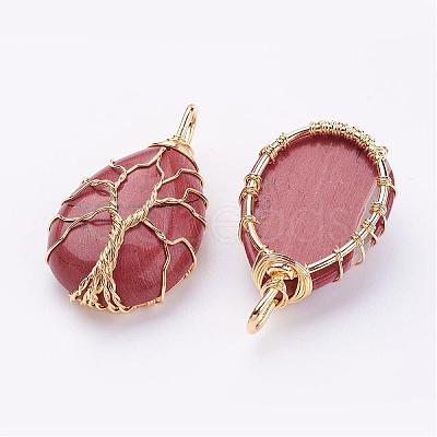 Natural & Synthetic Mixed Stone Pendants G-P269-M-P-1