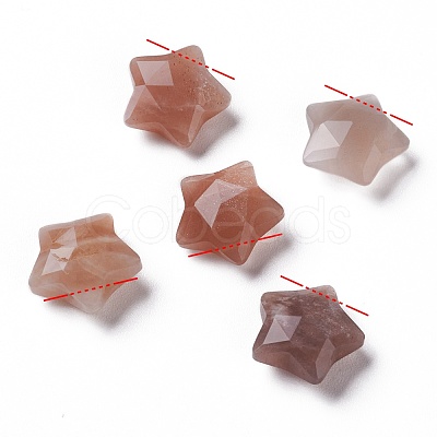 Natural Sunstone Charms G-H241-04B-1