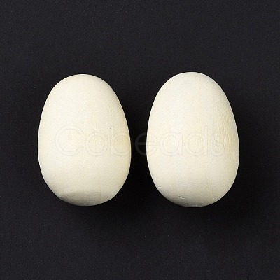 Unfinished Chinese Cherry Wooden Simulated Egg Display Decorations WOOD-B004-01A-1