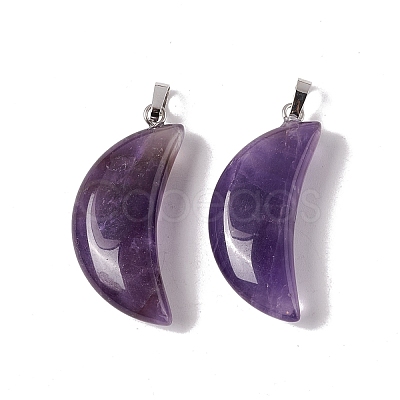 Natural Amethyst Pendants G-Z022-03D-1