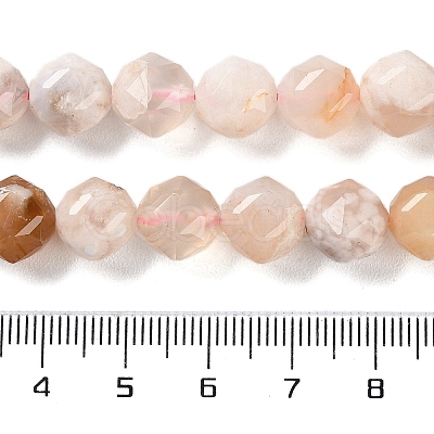 Natural Cherry Blossom Agate Beads Strands G-NH0021-A15-02-1