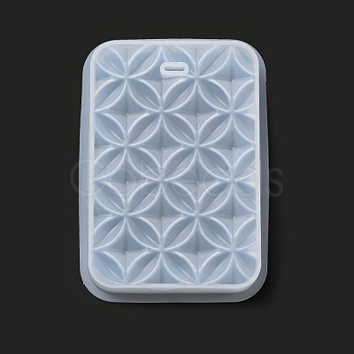 DIY Embossed Flower Pattern Pendant Silicone Molds DIY-G079-01F-1