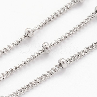 Non-Tarnish 3.28 Feet 304 Stainless Steel Twisted Chains X-CHS-K003-02P-0.5MM-1