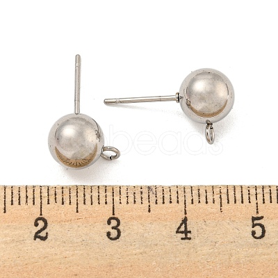 Non-Tarnish 304 Stainless Steel Stud Earring Findings STAS-O004-10F-P-1