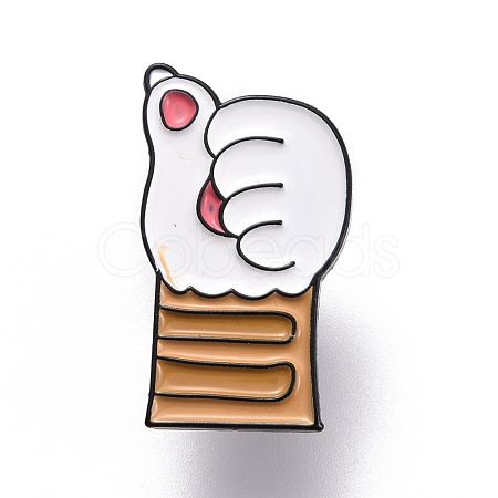 Thumb Up for Good Symbol Enamel Pin JEWB-O005-J01-1