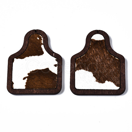 Eco-Friendly Cowhide Leather Big Pendants FIND-N049A-09A-09-1