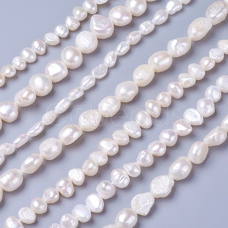 Natural Cultured Freshwater Pearl Beads Strands PEAR-L021-19B-1