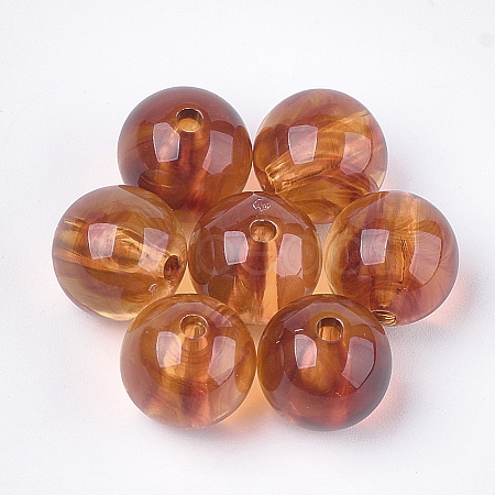 Acrylic Beads X-OACR-S029-059E-1
