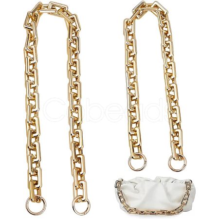 CHGCRAFT 2Pcs 2 Style CCB Plastic Rectangle Cross Chain Bag Straps AJEW-CA0003-30-1