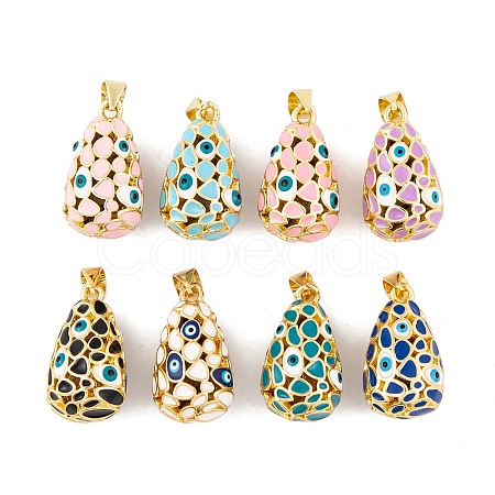 Brass Enamel Pendants KK-E112-11G-1