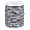 SUNNYCLUE 1 Roll Hollow Pipe PVC Tubular Synthetic Rubber Cord, Wrapped Around White Plastic Spool, Gray, 2mm, Hole: 1mm, about 54.68 Yards(50m)/roll