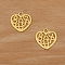 Alloy Pendants, Heart Charms, Golden, 19x19mm