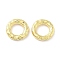 Alloy Linking Rings, Textured Ring, Real 18K Gold Plated, 14.5x3mm, Inner Diameter: 8mm