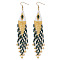 Bohemian Tassel Beaded Earrings for Women, European American Beach Style, Rhombus