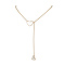 Brass Heart Pendant Necklaces, 304 Stainless Steel Cable Chains, Golden, 17.40 inch(44.2cm)