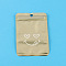 Plastic Zip Lock Bags, Resealable Small Jewelry Storage Bags Self Seal Bags, Top Seal, Rectangle with Smiling Face, Dark Khaki, 12x9cm