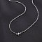 2mm Brass Rope Chain Necklaces for Men Women, Long-Lasting Plated, Platinum, 23.23 inch(59cm)