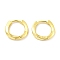 Brass Hoop Earrings, Round, Real 18K Gold Plated, 13x2mm.