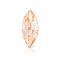 Preciosa&reg MAXIMA Crystal Fancy Stones, Czech Crystal, 435 14 615 Navette(Horse Eye), Dura Foiling, 90300 Light Peach, 10x5mm