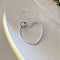 Silicone Love Heart Mobile Straps, Anti-drop Wristlet Straps, Mobile Phone Case Accessories Decoration, Lavender, 8~10cm