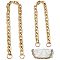 CHGCRAFT 2Pcs 2 Style CCB Plastic Rectangle Cross Chain Bag Straps, with Alloy Spring Gate Ring, Light Gold, 56~65cm, 1pc/style