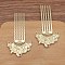 Alloy Hair Comb Finding, for DIY Jewelry Accessories, Crane, Light Gold, 61mm, 10pcs/set