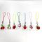 Cell Phone Strap Charm, Apple & Strawberry & Cherry Acrylic Charm Hanging Keychain for Women, with Polyester Cord, Mixed Color, 8.5~8.8cm, 7pcs/set