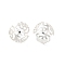 Rack Plating Brass Flower Bead Caps, 3-Petal, Long-Lasting Plated, Silver, 11.6x9mm, Hole: 1mm