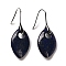 Natural Lapis Lazuli Horse Eye Dangle Earrings, Rack Plating Platinum Brass Earrings, Cadmium Free & Lead Free, Dyed, 47x18mm