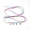 Polyester Shoelaces, with Alloy Buckles, Flat, Colorful, 16~1000x6~10x1mm, 6pcs/set