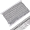 Polyester Tassel Lace Ribbons, Fringe Trimming, Garment Accessories, Silver, 1-1/4 inch(32mm)