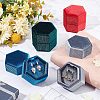 Nbeads 4Pcs 4 Colors Velvet Jewelry Box VBOX-NB0001-05-4