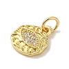 Brass Micro Pave Cubic Zirconia Charms KK-M283-19C-01-2